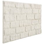 vidaXL Panneaux muraux 3D avec design de brique blanc 11 Pièces EPS