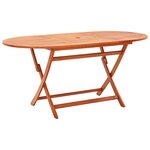 vidaXL Table de jardin pliable 160x85x74 cm Bois d'eucalyptus solide