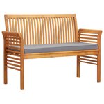 vidaXL Ensemble à dîner d'extérieur 5 Pièces et coussins Acacia solide