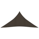 vidaXL Voile d'ombrage 160 g/m² Marron 3x4x4 m PEHD