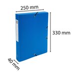 Boite De Classement Exabox Dos 40mm Polypropylène 7/10e Opak - A4 - Bleu Clair - X 8 - Exacompta