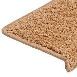 vidaXL Tapis d'escalier 15 Pièces 65x21x4 cm Beige