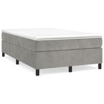 vidaXL Cadre de lit Gris clair 120x200 cm Velours