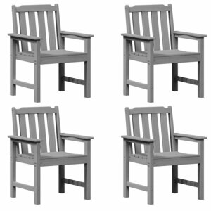 vidaXL Chaise de jardin 4 Pièces Gris clair 65 5 x 59 x 88 cm
