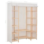 vidaXL Garde-robe Blanc 135 x 40 x 170 cm Tissu