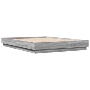 vidaXL Cadre de lit sonoma gris 160x200 cm bois d'ingénierie