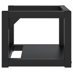 vidaXL Cadre de lavabo de salle de bain mural Noir 40x38x31 cm Fer