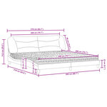 vidaXL Lit avec matelas blanc et noir 200x200 cm similicuir