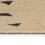 vidaXL Tapis fait à la main Jute avec imprimé à triangles 150 cm