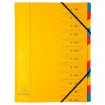 Trieur Agrafé Avec Élastiques 12 Compartiments - Couleurs Assorties - X 8 - Exacompta