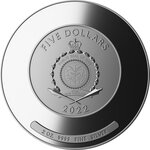 Pièce de monnaie en argent 5 dollars g 62.2 (2 oz) millésime 2022 algorithm water and earth