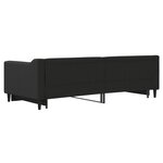 vidaXL Lit de jour avec lit gigogne noir 90x200 cm tissu