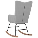 vidaXL Chaise à bascule Gris clair Tissu