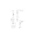 Colonne de douche - Mitigeur thermostatique - Pomme haute rectangle 30x20 cm - OCEANIC - Chrome