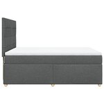 vidaXL Sommier à lattes de lit avec matelas Gris foncé 160x200cm Tissu