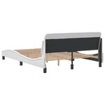 vidaXL Cadre de lit avec tête de lit Blanc 140x190 cm Similicuir