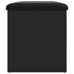 vidaXL Banc de rangement noir 62x42x45 cm bois d'ingénierie