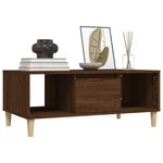 vidaXL Table basse Chêne marron 90x50x36 5 cm Bois d'ingénierie