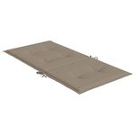 vidaXL Coussins de chaise de jardin à dossier bas lot de 6 taupe