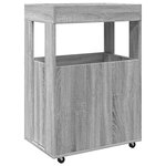 vidaXL Chariot de bar sonoma gris 60x39 5x89 cm bois d'ingénierie
