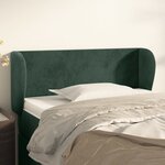 vidaXL Tête de lit avec oreilles Vert foncé 103x23x78/88 cm Velours
