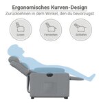 vidaXL Fauteuil inclinable électrique gris clair tissu