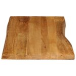 vidaXL Dessus de table 120x60x2 5 cm bord vivant bois massif manguier