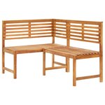 vidaXL Banc d'angle de jardin 140 cm Bois solide d'acacia