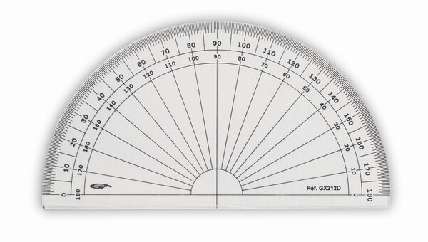 Rapporteur 1/2 cercle degrés Ø 13 cm