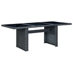 vidaXL Ensemble à manger d'extérieur 9Pièces et coussins rotin gris foncé