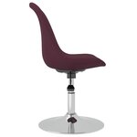 vidaXL Chaises pivotantes à manger lot de 4 violet tissu