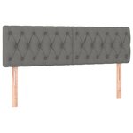 vidaXL Sommier à lattes de lit avec matelas Gris foncé 140x200cm Tissu