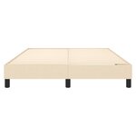 vidaXL Cadre de lit Crème 140x190 cm Tissu