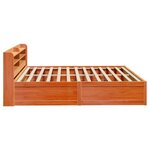 vidaXL Cadre de lit et tête de lit cire marron 200x200 cm bois de pin