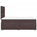 vidaXL Sommier à lattes de lit et matelas marron foncé 120x190cm tissu