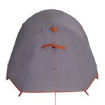 vidaXL Tente de camping tunnel 3 personnes gris et orange imperméable