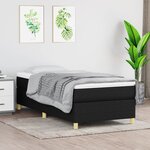 vidaXL Cadre de lit Noir 100x200 cm Tissu