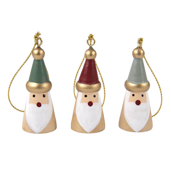 Santa en bois à suspendre - Colore