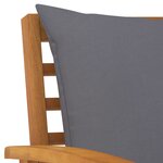 vidaXL Salon de jardin 5 Pièces avec coussin Bois d'acacia solide