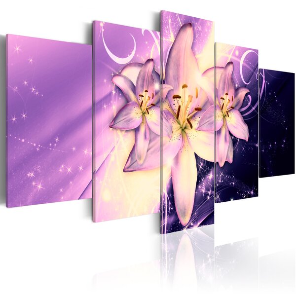 Tableau - purple galaxy l x h en cm 100x50