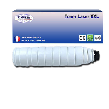 Toner compatible avec ricoh aficio 1060  1075  2051  2051sp remplace  ricoh type 6210d (885098) - 43 000 pages - t3azur