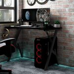 vidaXL Bureau de jeu avec pieds en forme de Y Noir 110x60x75 cm