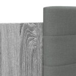 vidaXL Cadre de lit tête de lit et lumières LED sonoma gris 135x190 cm