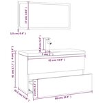 vidaXL Meubles de salle de bain Chêne marron Bois d'ingénierie