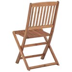 vidaXL Chaises pliables d'extérieur avec coussins 8 Pièces Bois d'acacia