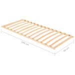 vidaXL Sommier à lattes avec 13 lattes 90x200 cm