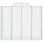 vidaXL Paniers à gabions arqués 8 Pièces 200x50x160/180 cm Fer galvanisé