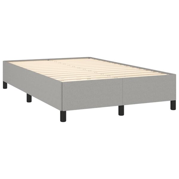 vidaXL Cadre de lit gris clair 120x190 cm tissu