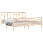 vidaXL Cadre de lit avec tête de lit 200x200 cm bois massif