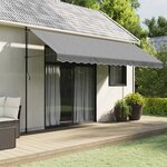 vidaXL Tissu de remplacement de cantonnière d’auvent rayure anthracite